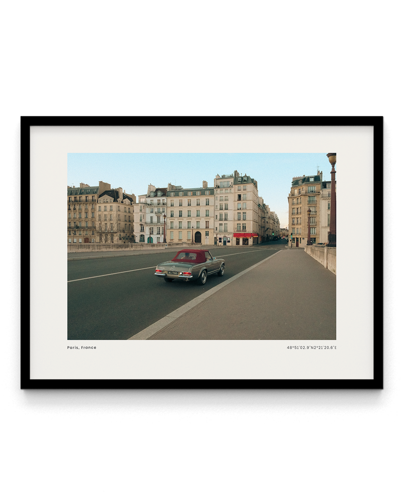 Sur le Pont, framed