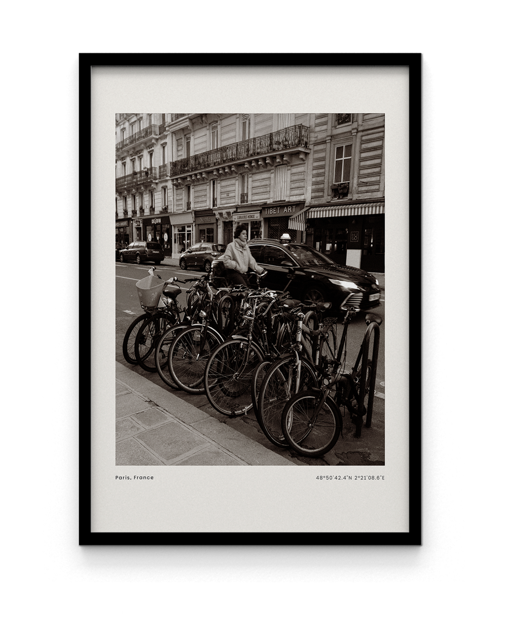 À Vélo by Studio Halcyon, framed in Ebony Black