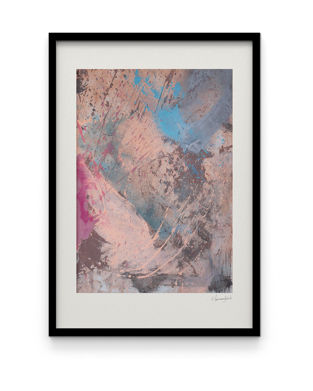 Spring III by Abstractions By Dev, framed in Ebony Black