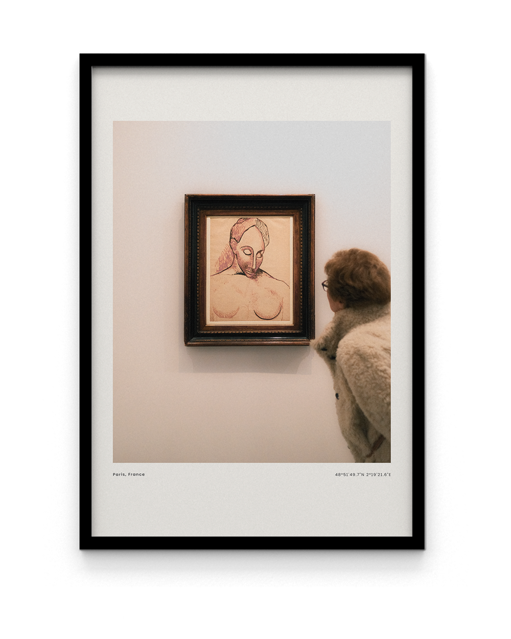Tu as vu? by Studio Halcyon, framed in Ebony Black