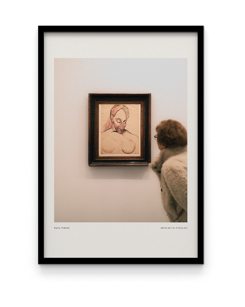 Tu as vu? by Studio Halcyon, framed in Ebony Black