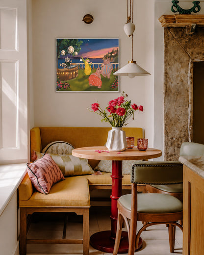 Al Fresco by Aanya Kaur Benipal & Christina Liu, framed print styled in an interior