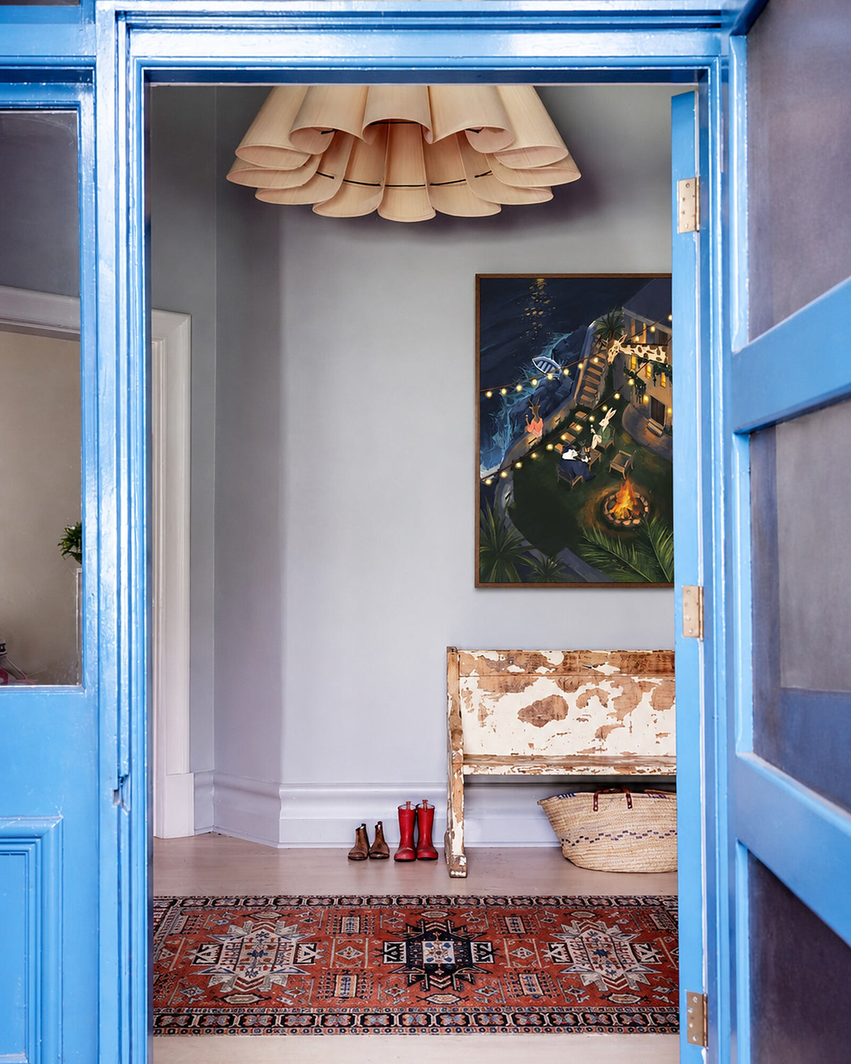 One More Hour by Christina Liu, framed print styled in an interior