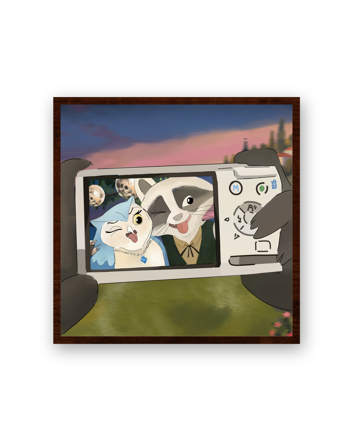 Say Mozzarella by Aanya Kaur Benipal, framed in Walnut Brown
