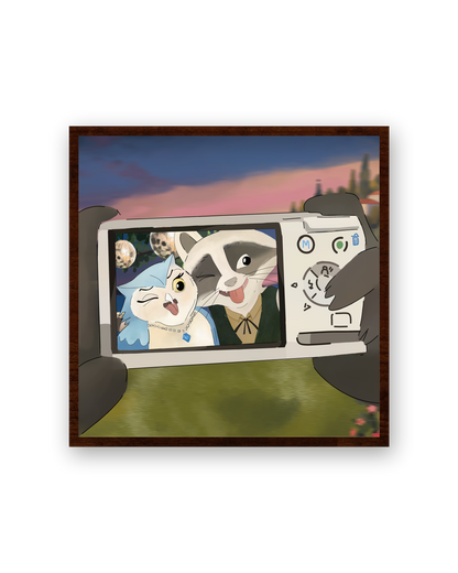Say Mozzarella by Aanya Kaur Benipal, framed in Walnut Brown
