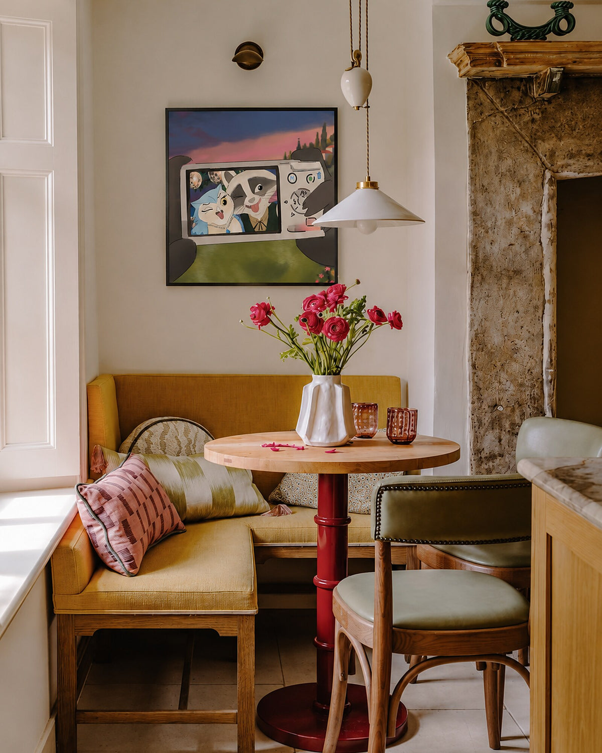 Say Mozzarella by Aanya Kaur Benipal, framed print styled in an interior